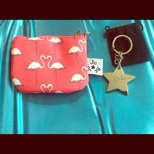 NWOT JuJuBe small zip & silver JuJu Be key chain
